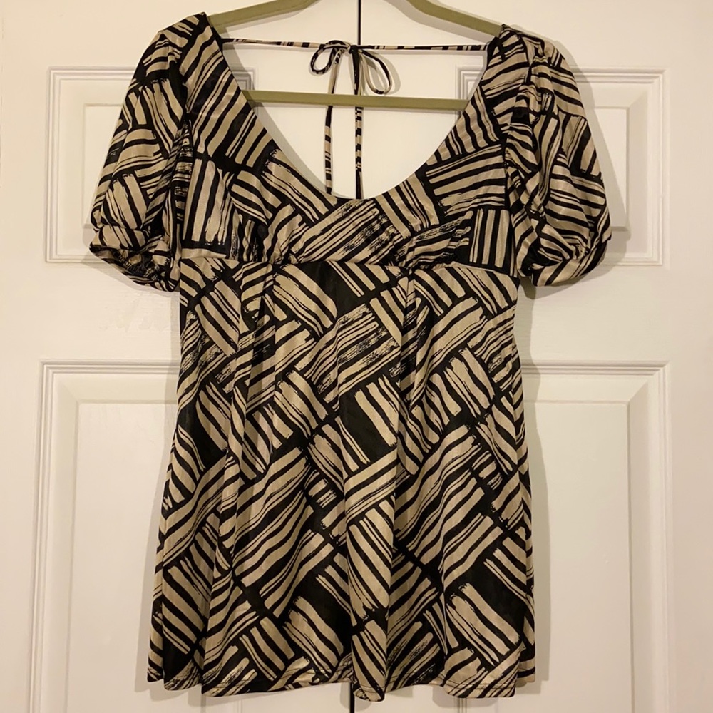 Black and Gold Blouse